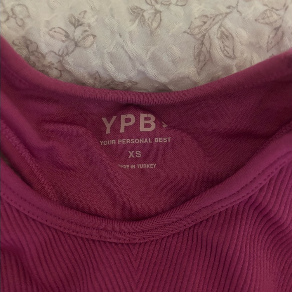 Abercrombie YPB Racerback Ribbed Pink Tank - Picture 4 of 5
